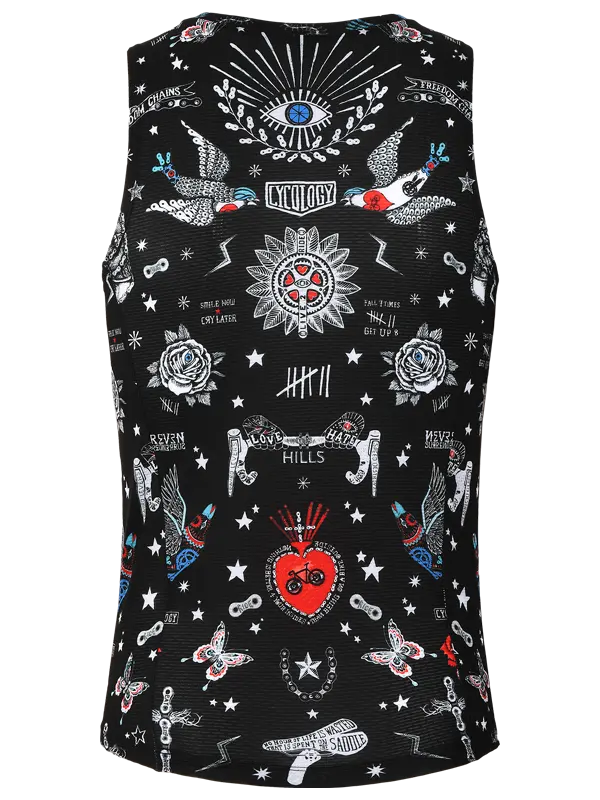 TATTOO MEN'S SLEEVELESS BASE LAYER