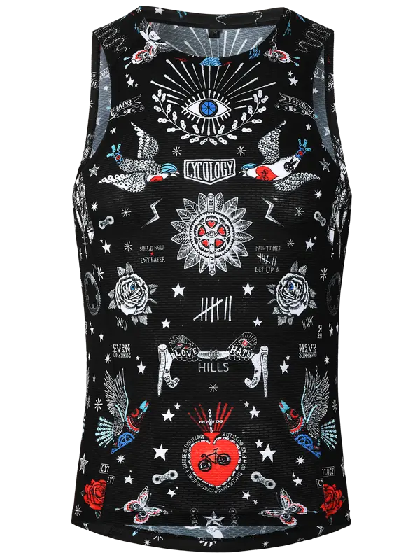TATTOO MEN'S SLEEVELESS BASE LAYER
