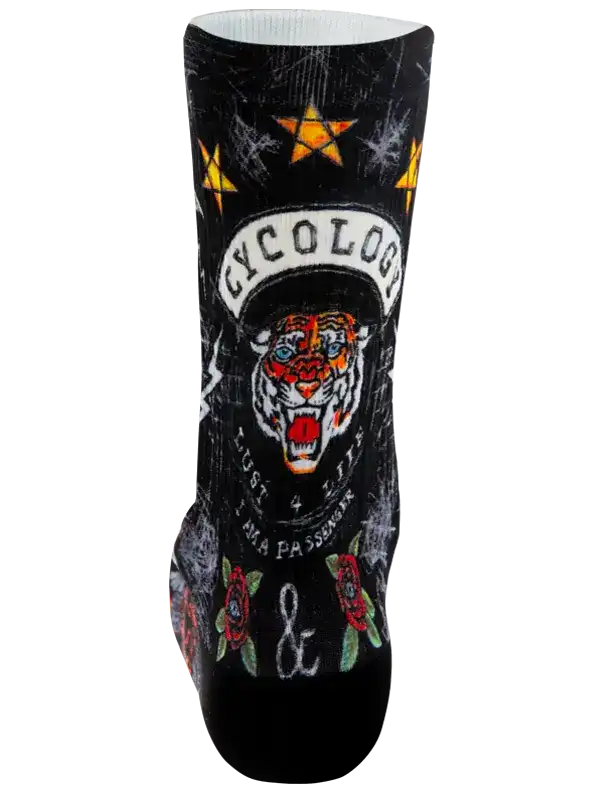 CITY OF ANGELS BLACK CYCLING SOCKS - LONG