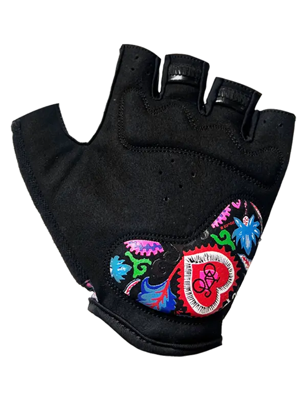 SECRET GARDEN BLACK CYCLING GLOVES