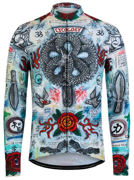 TEMPLE MEN'S LONG SLEEVE CYCLING JERSEY