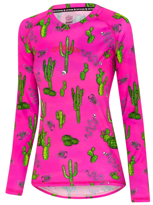 TOTALLY CACTUS WOMEN'S LONG SLEEVE MTB JERSEY