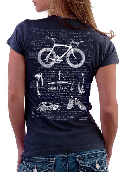 Itri - Womens Navy Triathlon Tee | Cycology Clothing