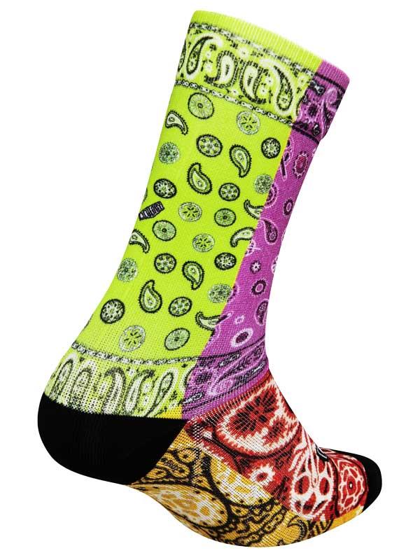 Bandana Lime Cycling Socks | Cycology Clothing AUS