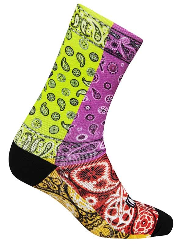 Bandana Lime Cycling Socks | Cycology Clothing AUS