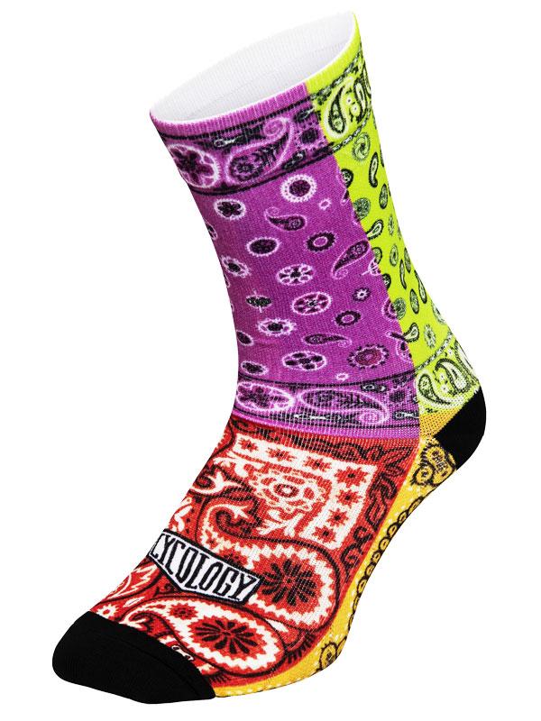 Bandana Lime Cycling Socks | Cycology Clothing AUST