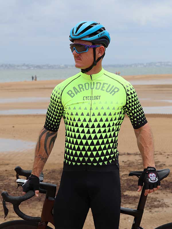 BAROUDEUR (LIME) MEN'S CYCLING JERSEY