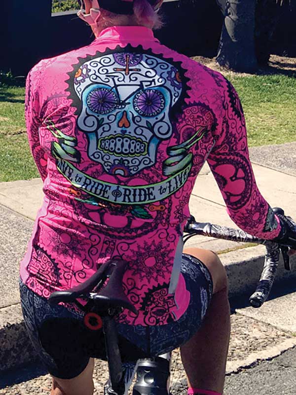 Day of the Living (Pink) Women's Long Sleeve Cycling Jersey