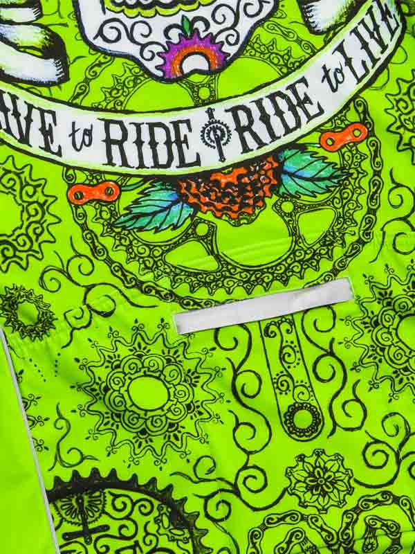 Day of the Living (Lime)  メンズ　長袖ジャージ Men's Long Sleeve Jersey