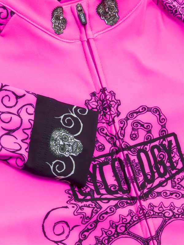 Day of the Living (Pink) Women's Long Sleeve Cycling Jersey