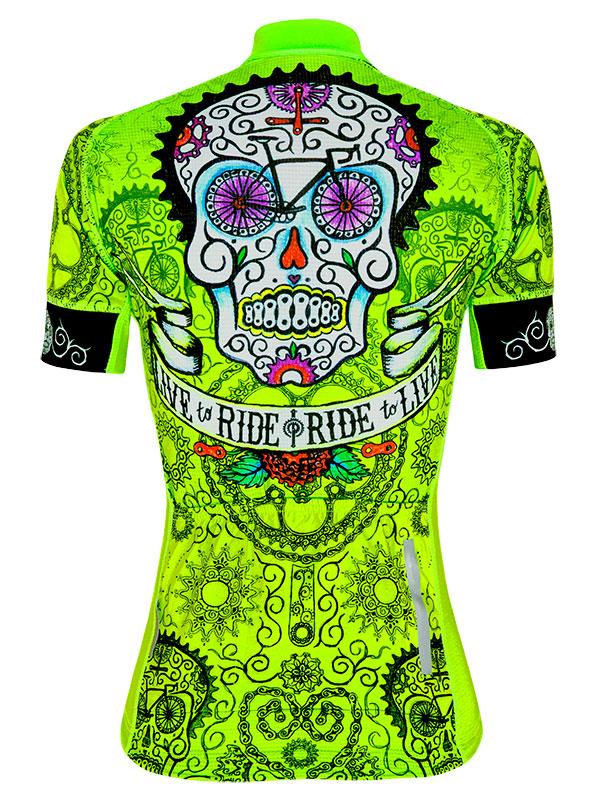 Day of the Living Lime Womens Cycling Jersey 