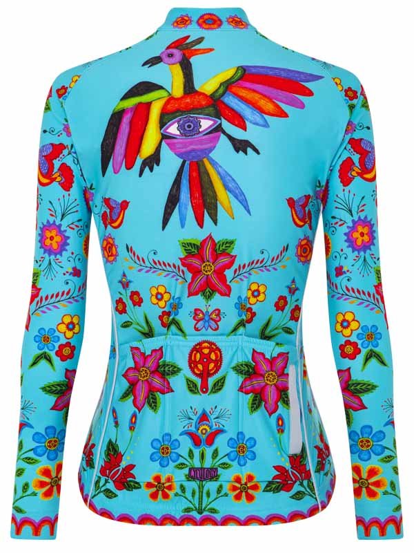 Frida (Aqua) Women's Long Sleeve Jersey