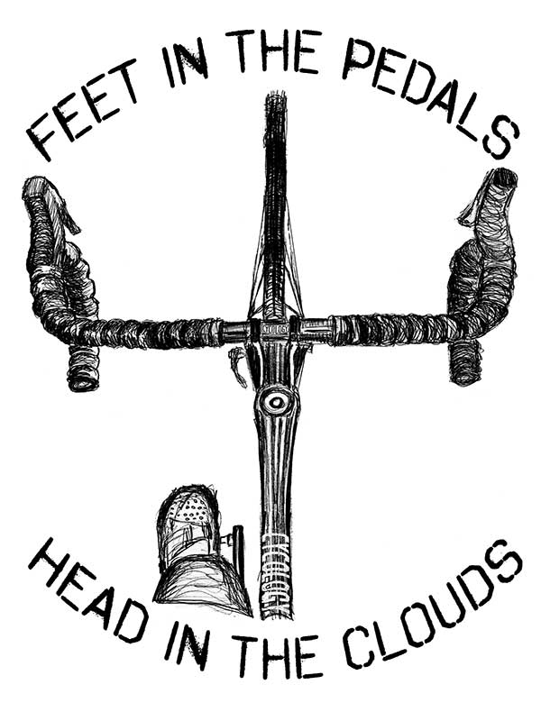 FEET IN THE PEDALS WOMEN'S T SHIRT