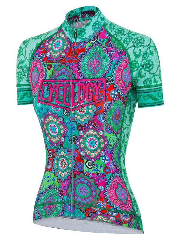 Naisha Womens Green Cycling Jersey