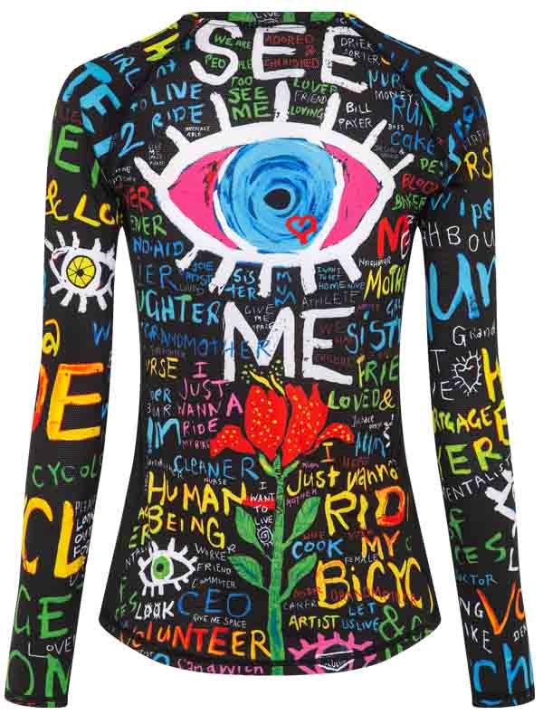 SEE ME (BLACK) WOMEN'S LONG SLEEVE MTB JERSEY