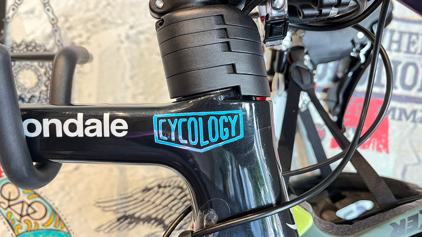 CYCOLOGY　LOGOカッティングステッカー　ホログラム･黒･白