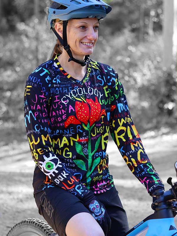 SEE ME (BLACK) WOMEN'S LONG SLEEVE MTB JERSEY
