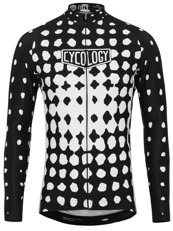 Spot Me Mens Black Long Sleeve Cycling Jersey | Cycology 