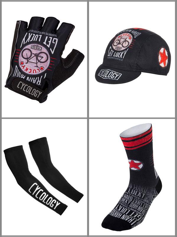 Train Hard Get Lucky　　指切り　サイクリンググローブ　自転車用グローブ