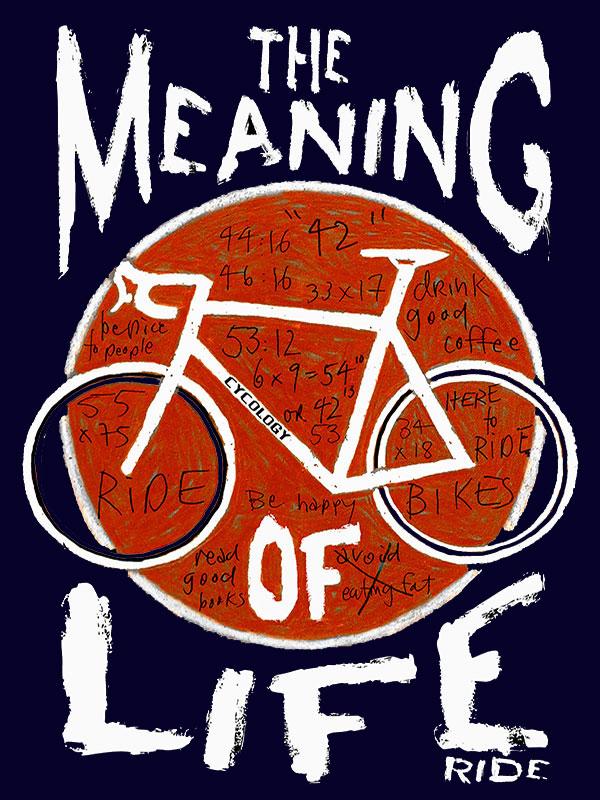 Meaning Of Life Womens Navy Cycling T shirt | Cycology Clothing