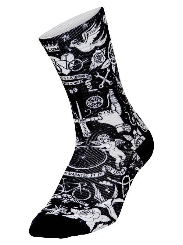 Velo Tattoo Black Cycling Socks| Cycology Clothing