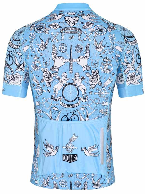 VELO TATTOO (BLUE) MEN'S CYCLING JERSEY