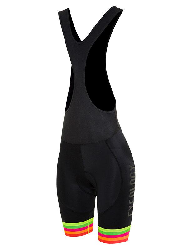 Cycology Womens Logo Black Multi Bib Shorts | Cycology Clothing