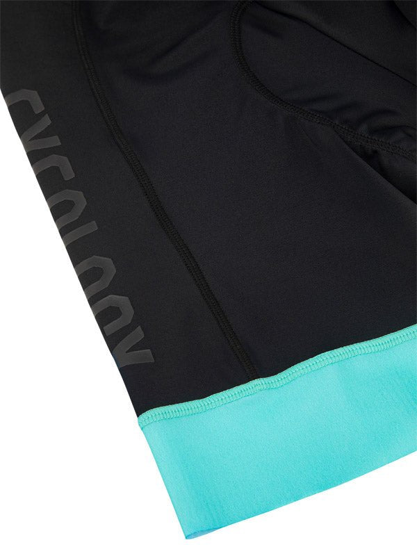 Cycology Women's (Black/Aqua) Cycling Shorts